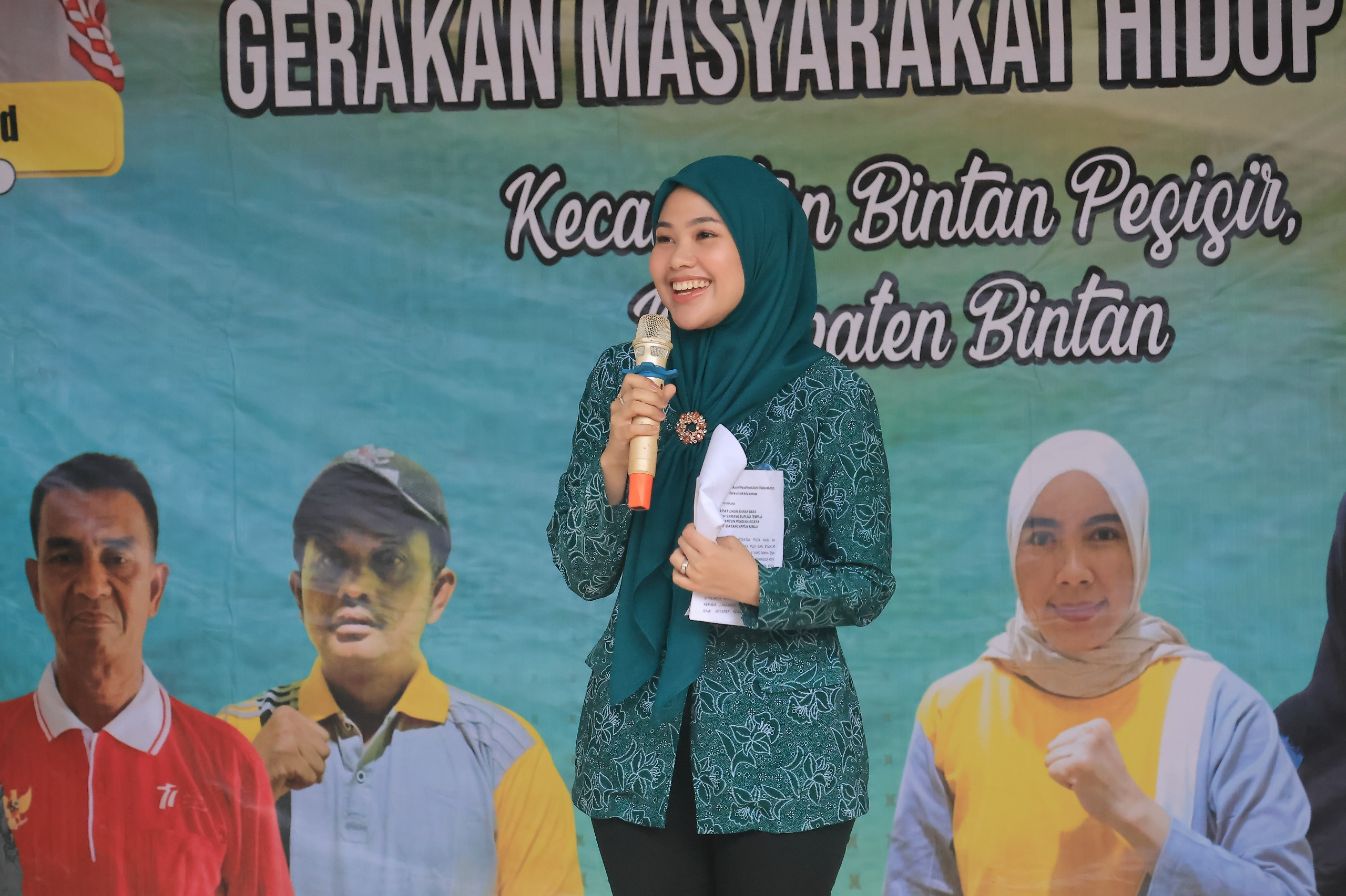 Laksanakan GERMAS di Bintan Pesisir, Hafizha Ajak Masyarakat Budayakan Pola Hidup Sehat