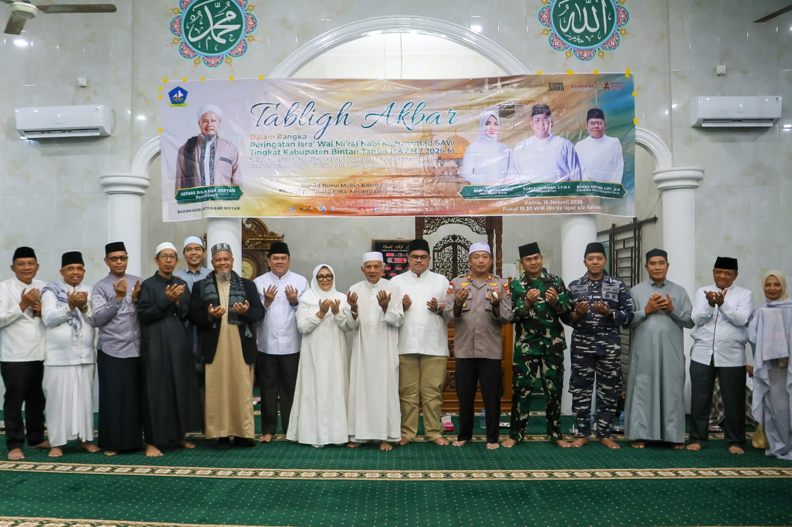 Peringatan Isra Mi’raj 1447 H, Sekda Bintan Ajak Perkuat Iman dan Takwa Menuju Bintan Religius dan Sejahtera