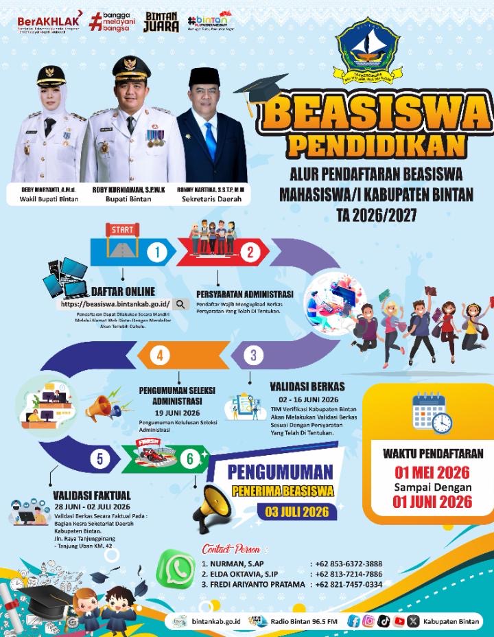 Antusiasme Tinggi, Calon Pendaftar Beasiswa Bintan Diminta Teliti Baca Ketentuan