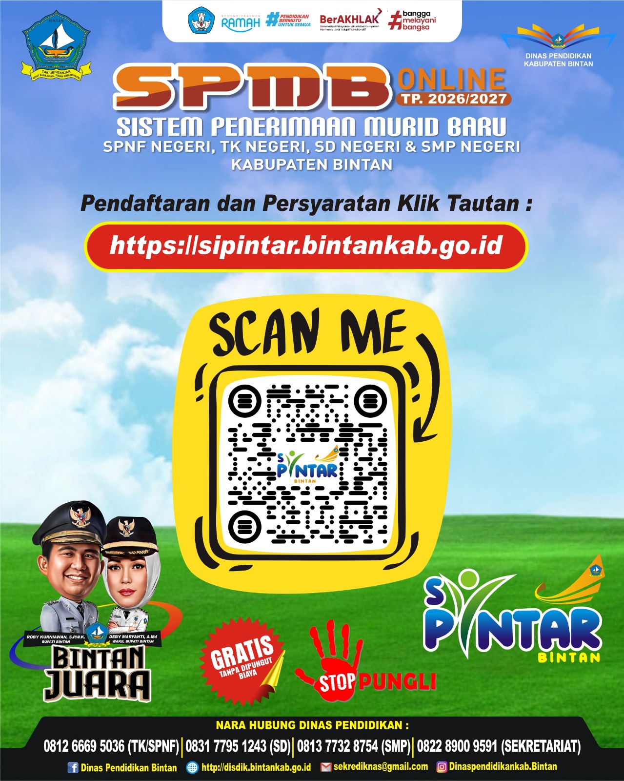 Lewat Si-Pintar, SPMB Online TP 2026-2027 Bintan Siap Dimulai