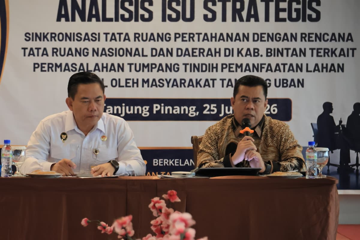 Sekda Bintan Ikuti Rakor Pematangan Analisis Tata Ruang Terkait Lahan TNI AL dan Masyarakat Tanjung Uban